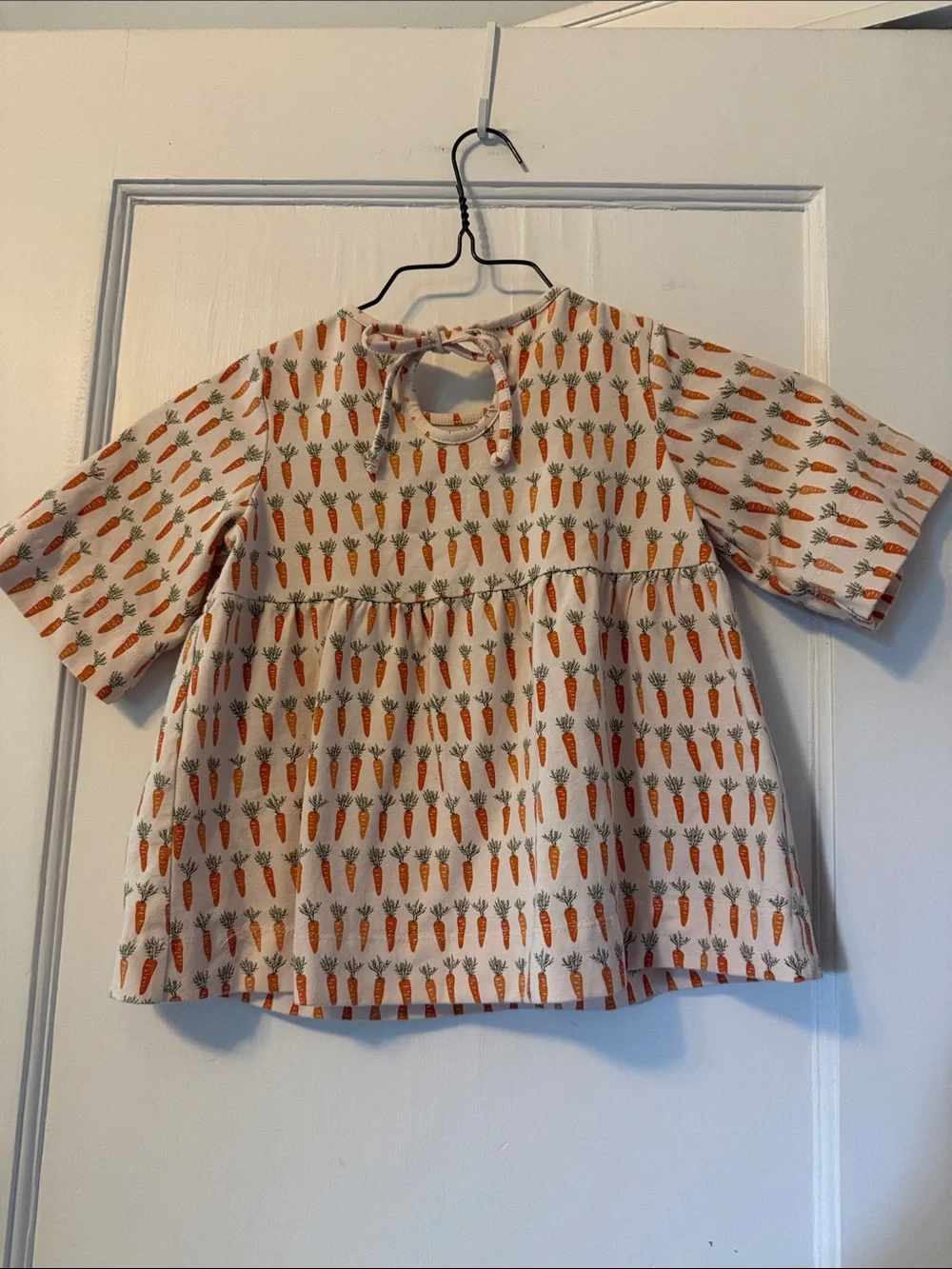 Carrot-print two-piece set